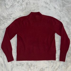 J. Crew Maroon Cashmere Turtleneck
